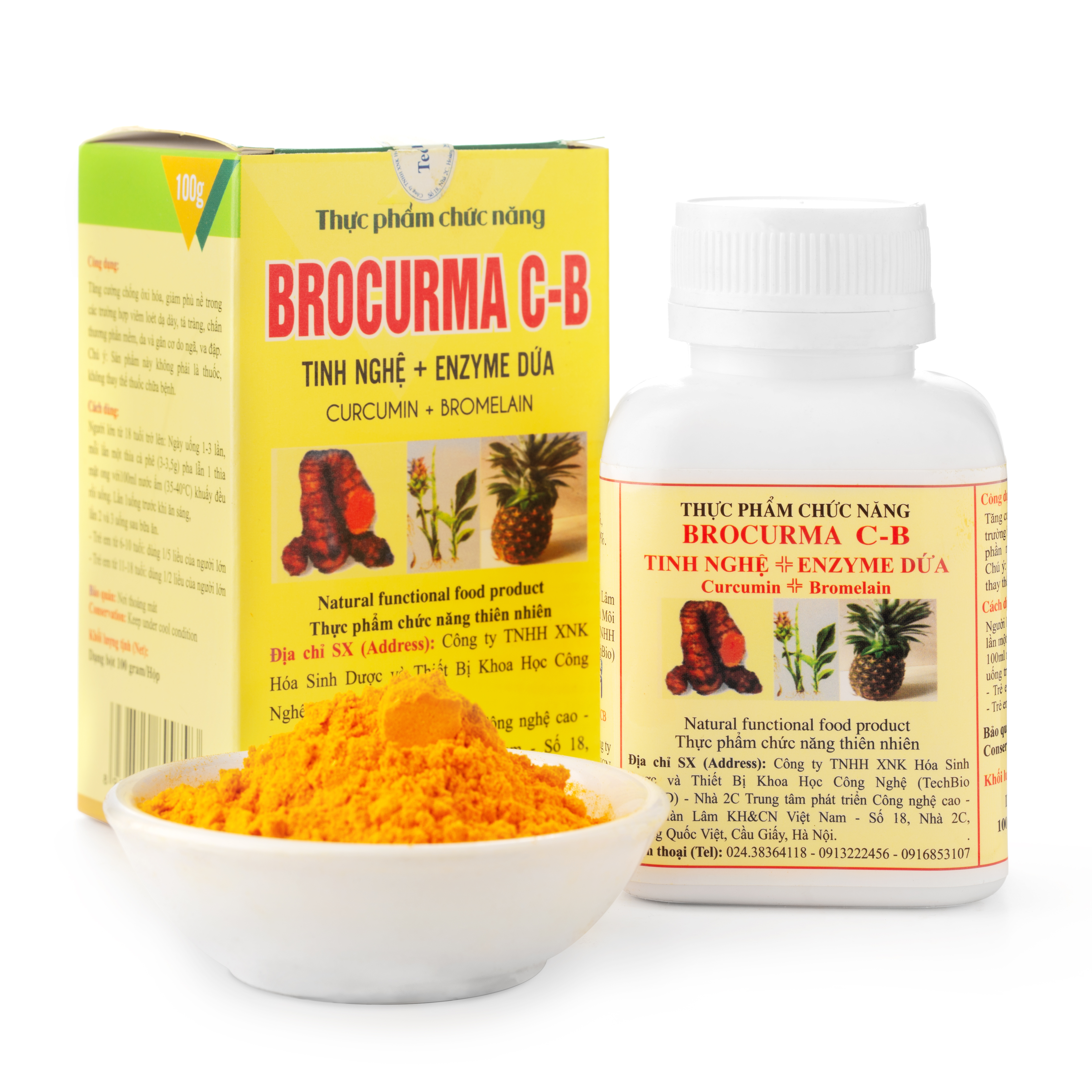BROCURMA C-B Tinh Nghệ + Enzyme Dứa